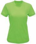 A plain, vibrant green T-shirt with short sleeves by Tri-Dri (Product Name: TR502), displayed on a white background.