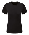 A Tri-Dri TR504 short-sleeve crew neck t-shirt in plain black displayed against a white background.