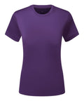A Tri-Dri TR504 plain purple short-sleeve t-shirt set against a white background.