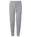 The TR55B sweatpants by Tri-Dri are gray with an elastic waistband, drawstring, and cuffed ankles.