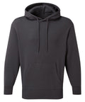 The TR602 from Tri-Dri, a black hoodie featuring a front pocket and drawstring hood, is displayed against a white background.