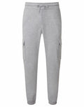 Tri-Dri's TR604 jogger pants in gray feature a drawstring waist and side pockets.