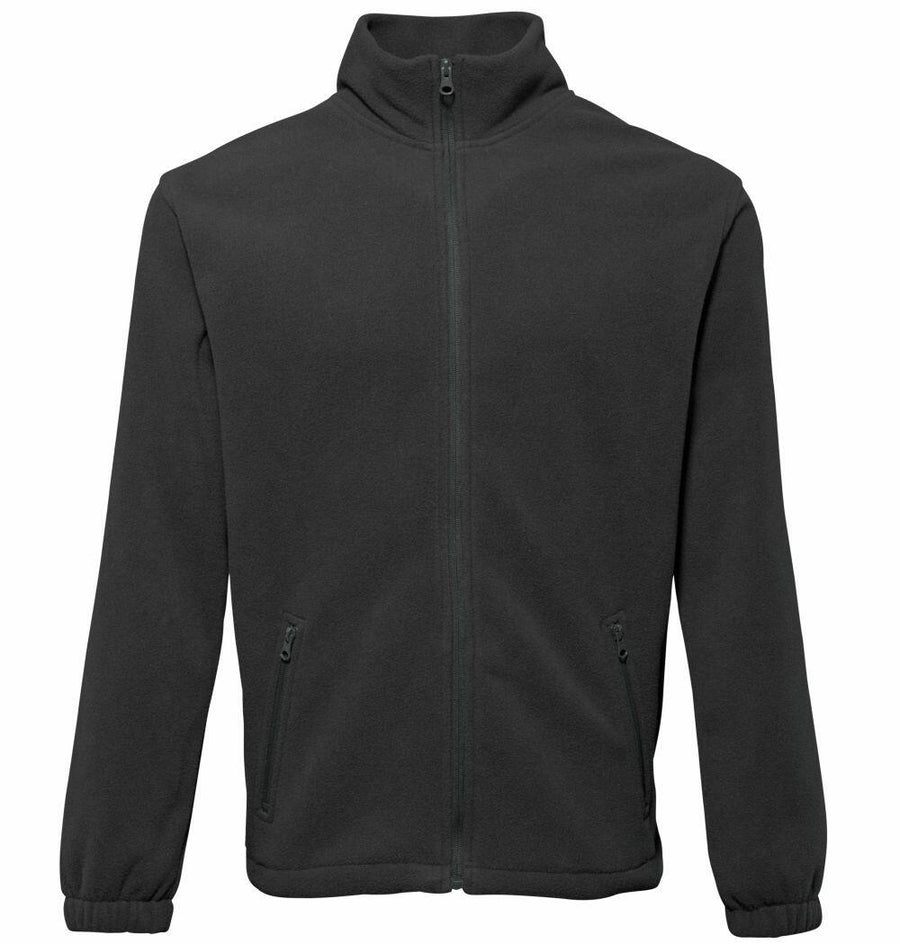 A simple black zip-up jacket with a high collar and two front pockets from 2786, identified as Product TS014.
