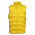 The TS019 by 2786 is a vibrant yellow, quilted puffer vest featuring a high collar and front zipper, set against a white background.