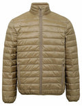 The TS030, a light brown quilted puffer jacket from 2786, features a high collar and front zipper closure.