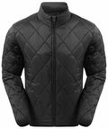 A TS032 jacket by 2786 featuring a black quilted design with a front zipper and two side pockets.