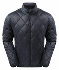Displayed is a jacket from brand 2786, product TS032. It features a dark quilted design with a diamond stitch pattern, a high collar, and a front zipper.
