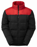 The TS048 puffer jacket from 2786 features a high collar, front zipper, and a stylish black and red design.