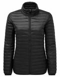 A TS18F quilted jacket by 2786 in black, featuring a high collar and front zipper, displayed on a plain white background.