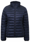 A navy blue TS30F quilted puffer jacket by 2786, featuring a front zipper and side pockets, displayed on a plain white background.