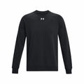 Under Armour UA059 black long-sleeve crew neck shirt featuring a small white logo on the chest.