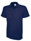 A Uneek UC101 adult unisex classic polo shirt in French Navy