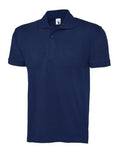 A Uneek UC102 adult unisex heavyweight polo shirt in French Navy