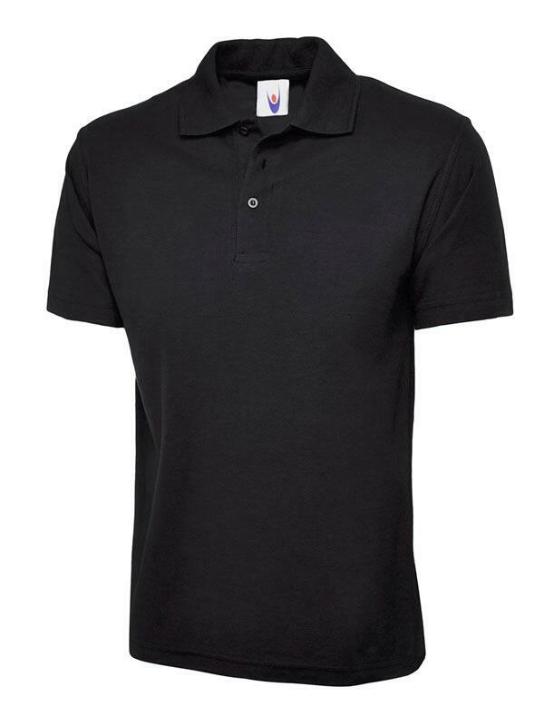 A Uneek UC103 childrens unisex classic polo shirt in Black