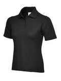 A Uneek UC106 ladies classic polo shirt in Black