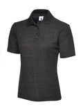 A Uneek UC106 ladies classic polo shirt in Charcoal