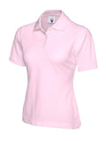 A Uneek UC106 ladies classic polo shirt in Pink