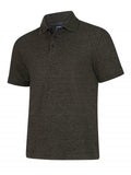 A Uneek UC108 adult unisex deluxe polo shirt in Charcoal