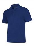 A Uneek UC108 adult unisex deluxe polo shirt in French Navy