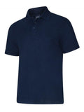 A Uneek UC108 adult unisex deluxe polo shirt in Navy