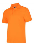 A Uneek UC108 adult unisex deluxe polo shirt in Orange