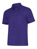 A Uneek UC108 adult unisex deluxe polo shirt in Purple
