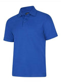 A Uneek UC108 adult unisex deluxe polo shirt in Royal