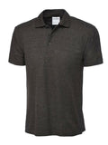 A Uneek UC114 mens unisex active cotton polo shirt in Charcoal