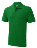 A Uneek UC114 mens unisex active cotton polo shirt in Kelly Green
