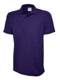 A Uneek UC114 mens unisex active cotton polo shirt in Purple