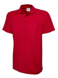 A Uneek UC114 mens unisex active cotton polo shirt in Red