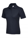 A Uneek UC115 ladies ultra cotton polo shirt in Navy