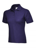 A Uneek UC115 ladies ultra cotton polo shirt in Purple