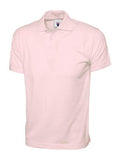 A Uneek UC122 adult unisex jersey polo shirt in Pink