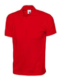 A Uneek UC122 adult unisex jersey polo shirt in Red