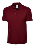 A Uneek UC124 adult unisex olympic polo shirt in Maroon