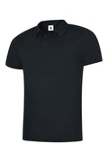 A Uneek UC125 mens ultra cool polo shirt in Black