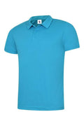 A Uneek UC125 mens ultra cool polo shirt in Sapphire