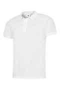 A Uneek UC125 mens ultra cool polo shirt in White