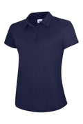 A Uneek UC128 ladies ultra cool workwear polo shirt in Navy