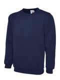 A Uneek UC203 adult unisex classic sweatshirt in French Navy