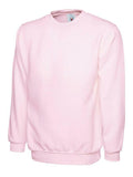 A Uneek UC203 adult unisex classic sweatshirt in Pink
