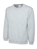 A Uneek UC205 adult unisex olympic sweatshirt in Heather Grey
