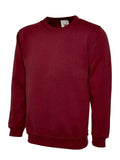 A Uneek UC205 adult unisex olympic sweatshirt in Maroon