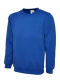 A Uneek UC205 adult unisex olympic sweatshirt in Royal