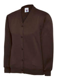 A Uneek UC207 childrens unisex classic  cardigan in Brown