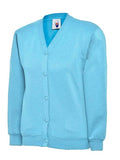 A Uneek UC207 childrens unisex classic  cardigan in Sky