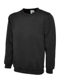 A Uneek UC203 ladies deluxe sweatshirt in Black