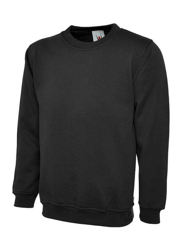 A Uneek UC203 ladies deluxe sweatshirt in Black