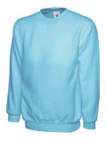 A Uneek UC203 ladies deluxe sweatshirt in Sky Blue
